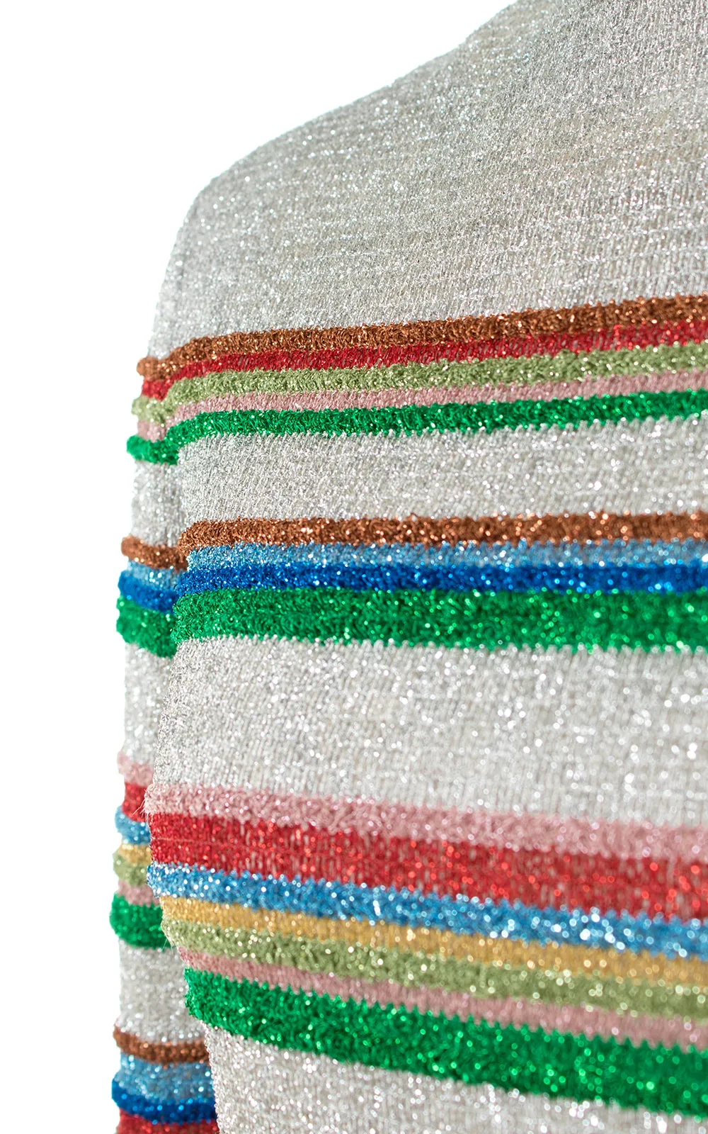 1960s Metallic Rainbow Striped Party Dress | x-small/small