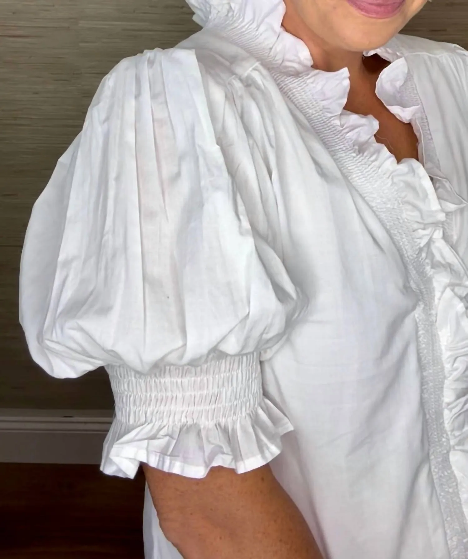 &Merci - Puff Sleeve Ruffle Top