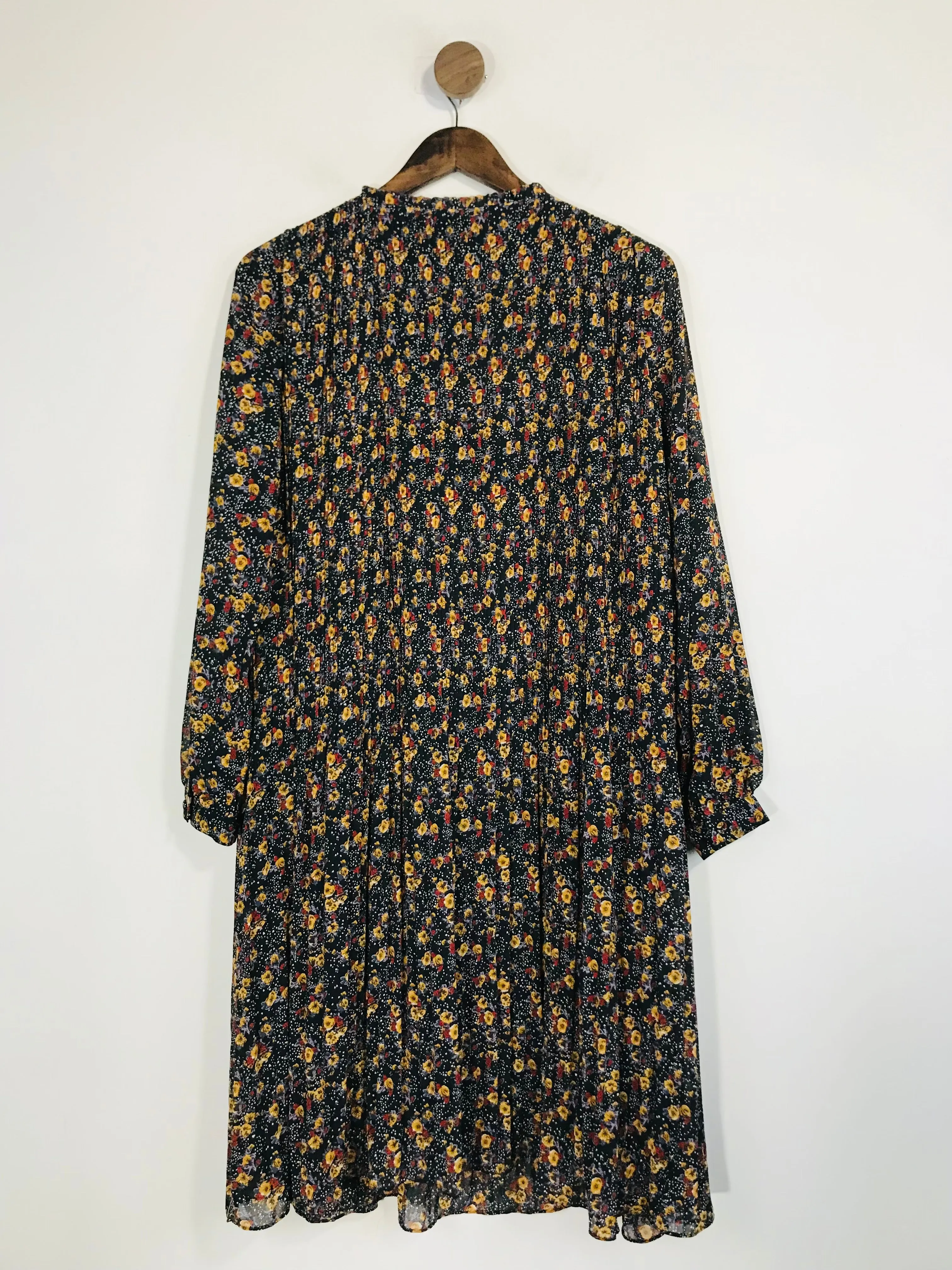 Anthropologie Women's Floral Pleated Shift Dress | UK10 | Multicoloured