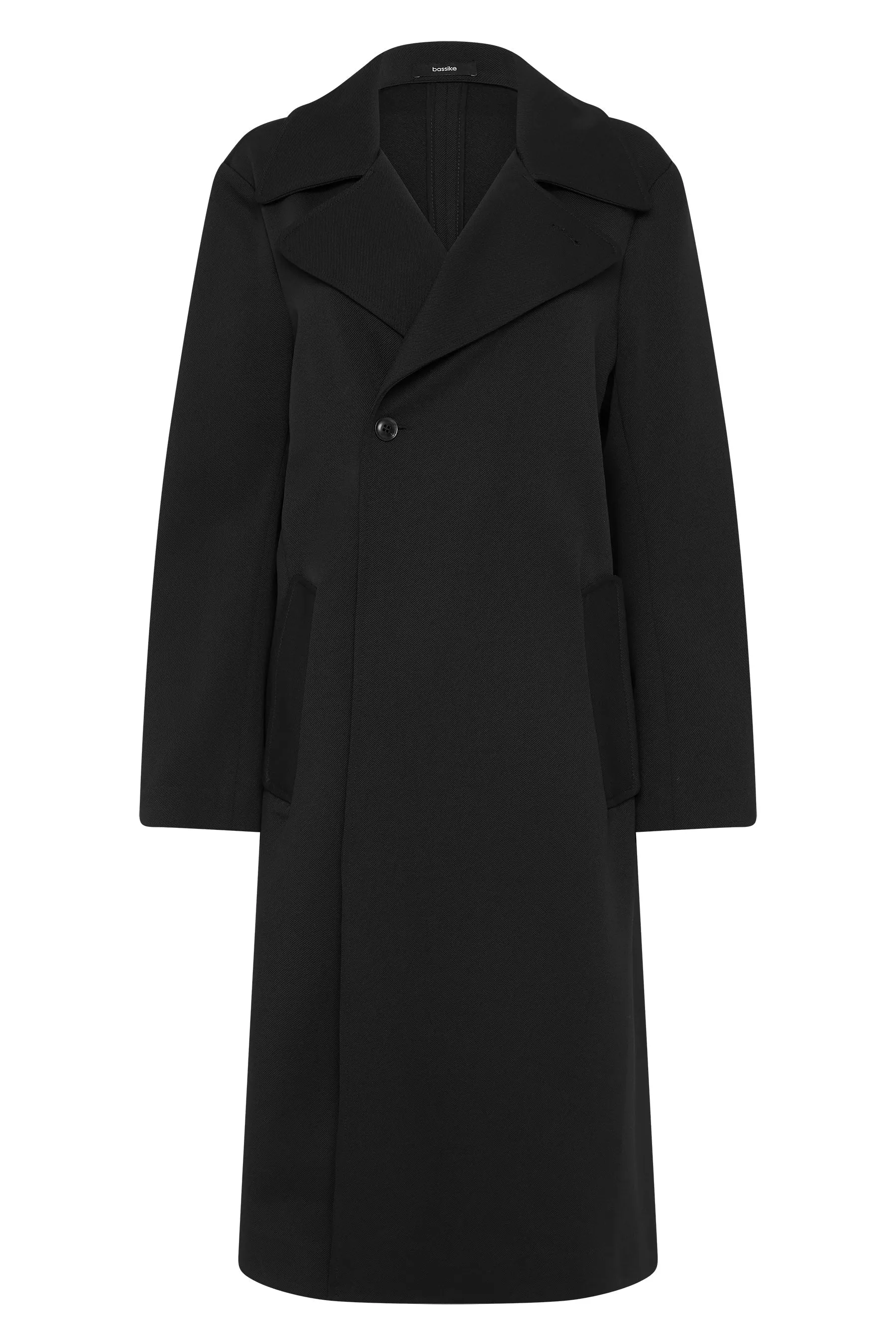 Bassike Stretch Twill Trench Coat - Black
