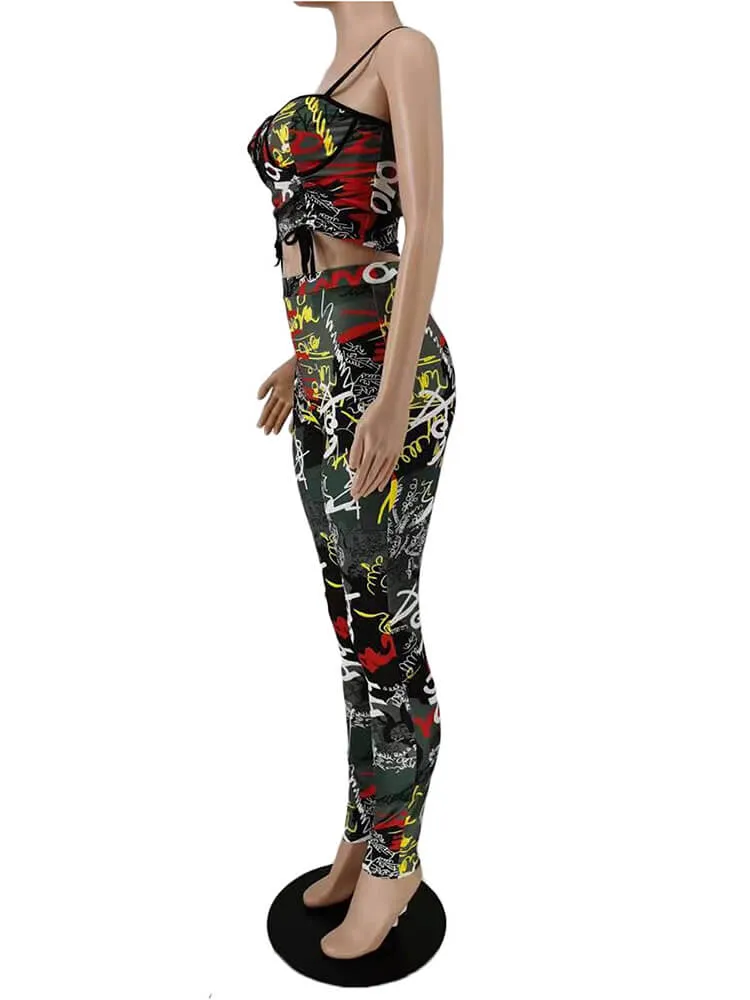Black Mesh Graffiti  Print Set
