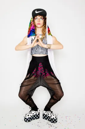 Black Sheer Harem Pants