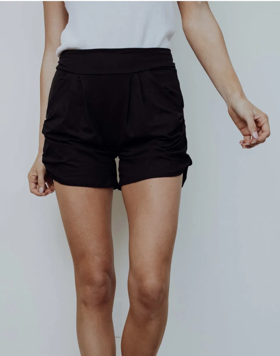 Blissfully Yours Harem Shorts - Black