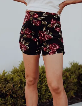 Blissfully Yours Harem Shorts - Rosie Floral