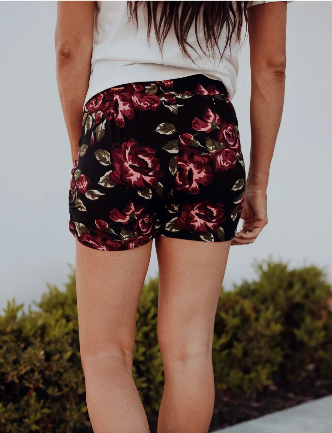 Blissfully Yours Harem Shorts - Rosie Floral