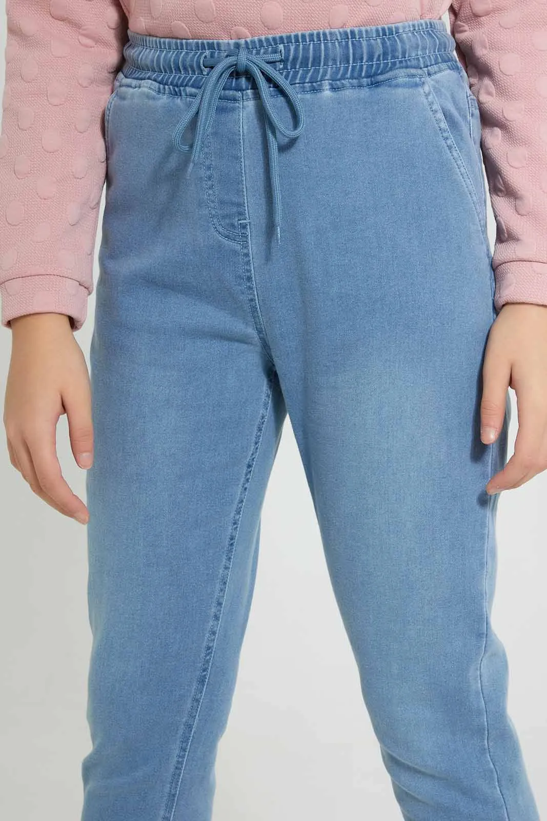 Blue Knitted Jogger