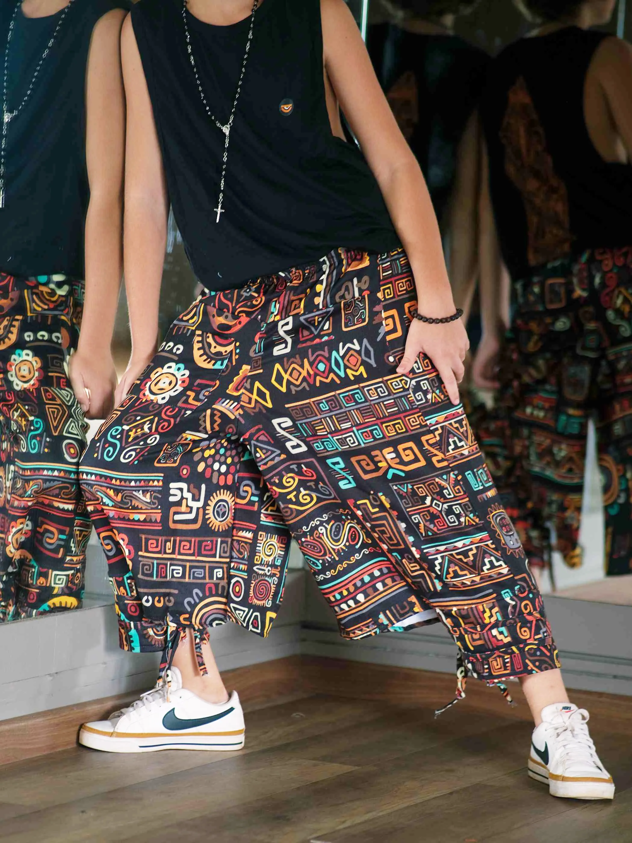 Boy's Kids Abstract Print Harem Pants For Dance