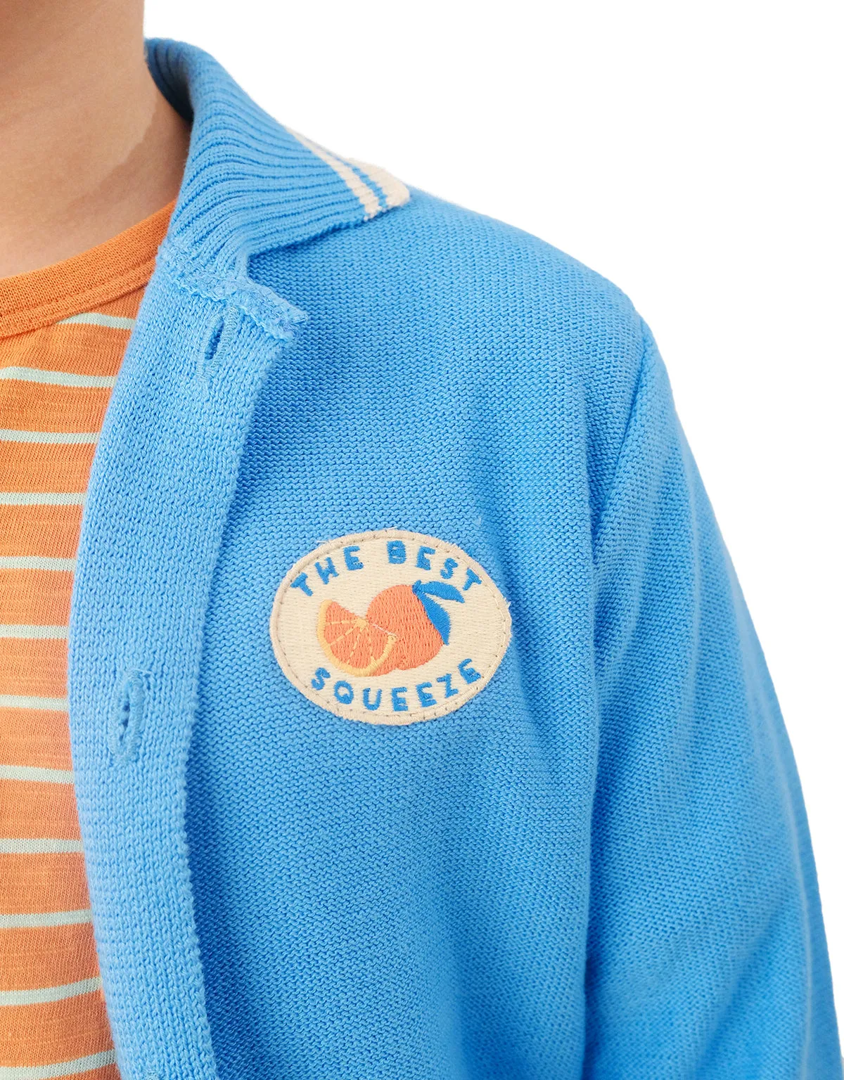 BOYS STRIPE TIPPING CARDIGAN