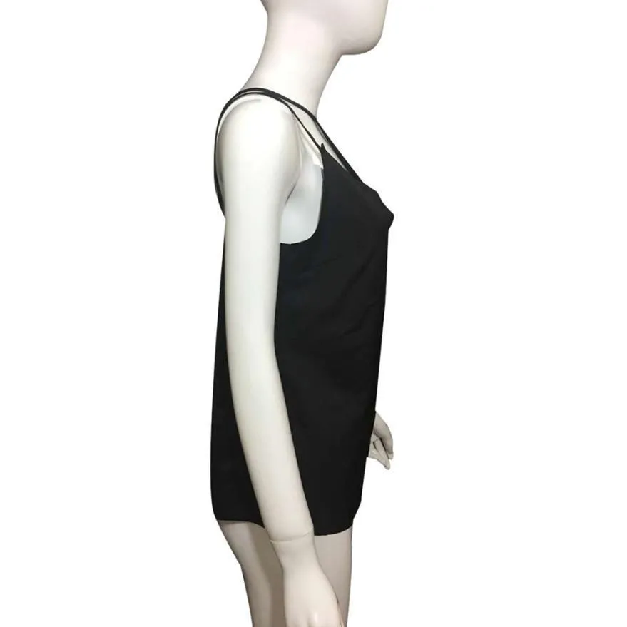 Casual Sleeveless Bandage Blouse