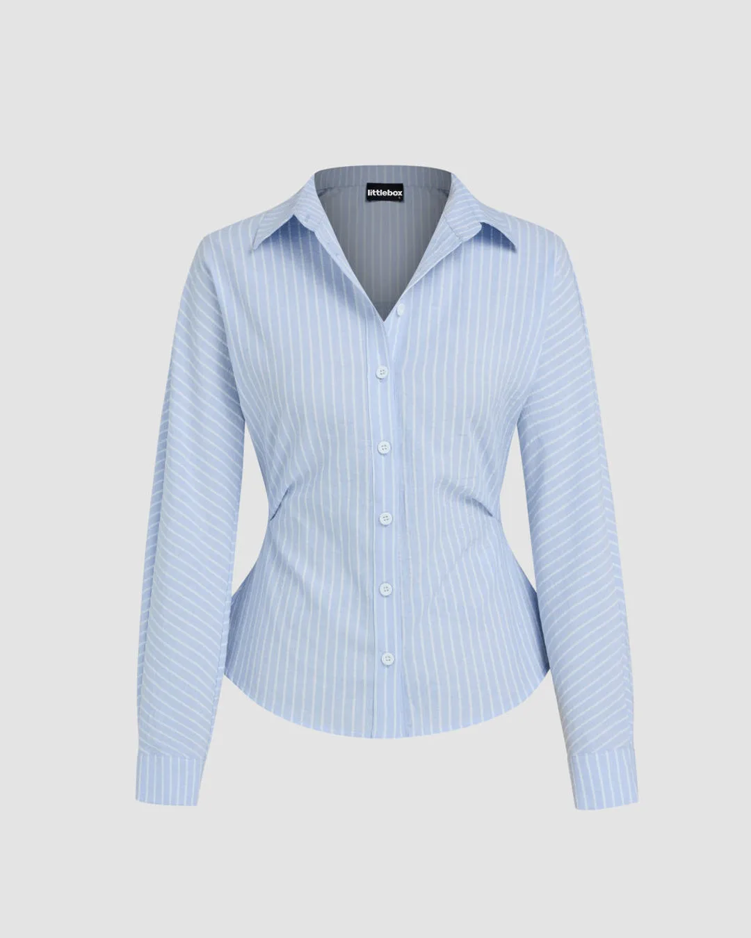 Collar Striped Long Sleeve Shirt