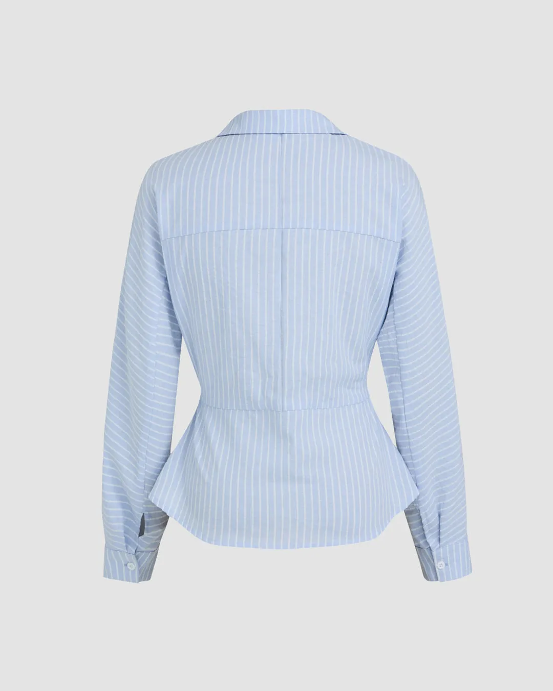 Collar Striped Long Sleeve Shirt