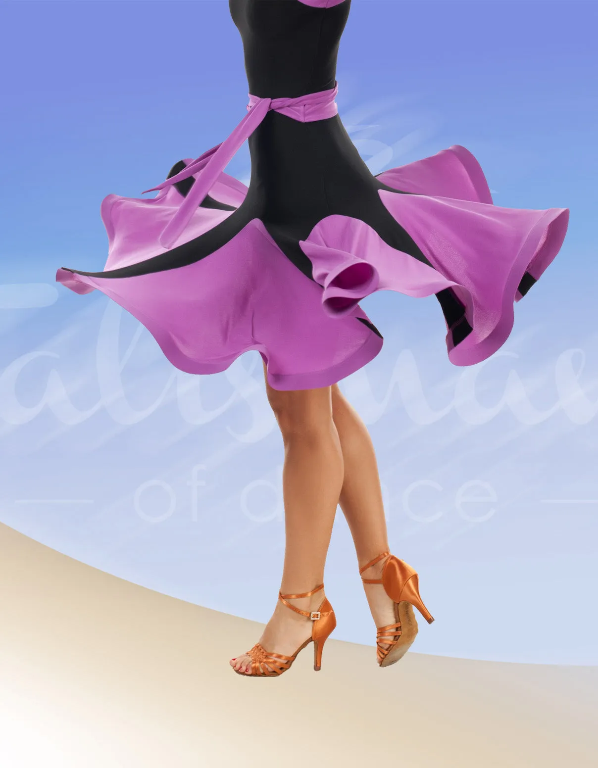 Dresses to Dance In - Colorful Latin Dance Dress for Bright Performances