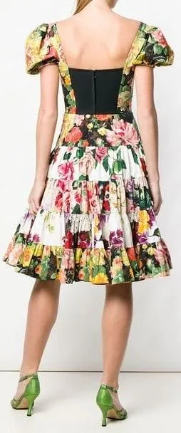 Floral Print Flared Dress