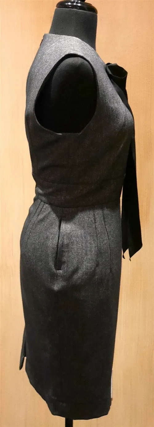 Flynow Grey Shift Dress with Bow