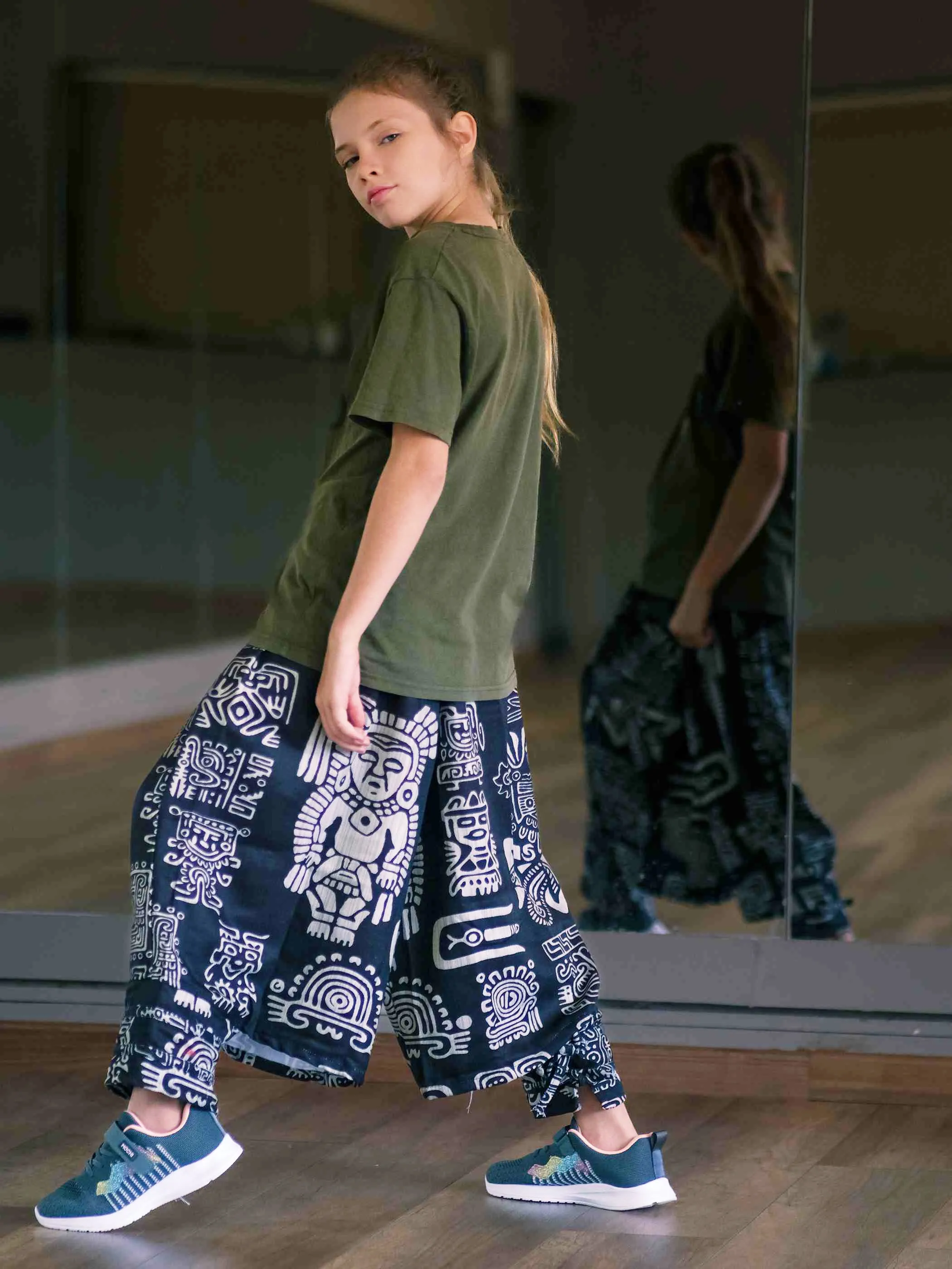 Girl's Kids Tribal Print Baggy Harem Pants For Dance