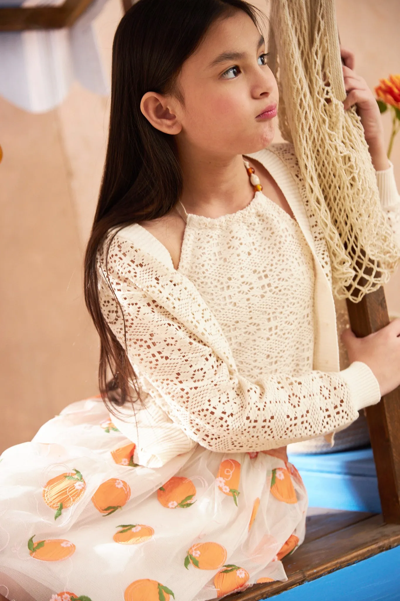 GIRLS LACE CARDIGAN