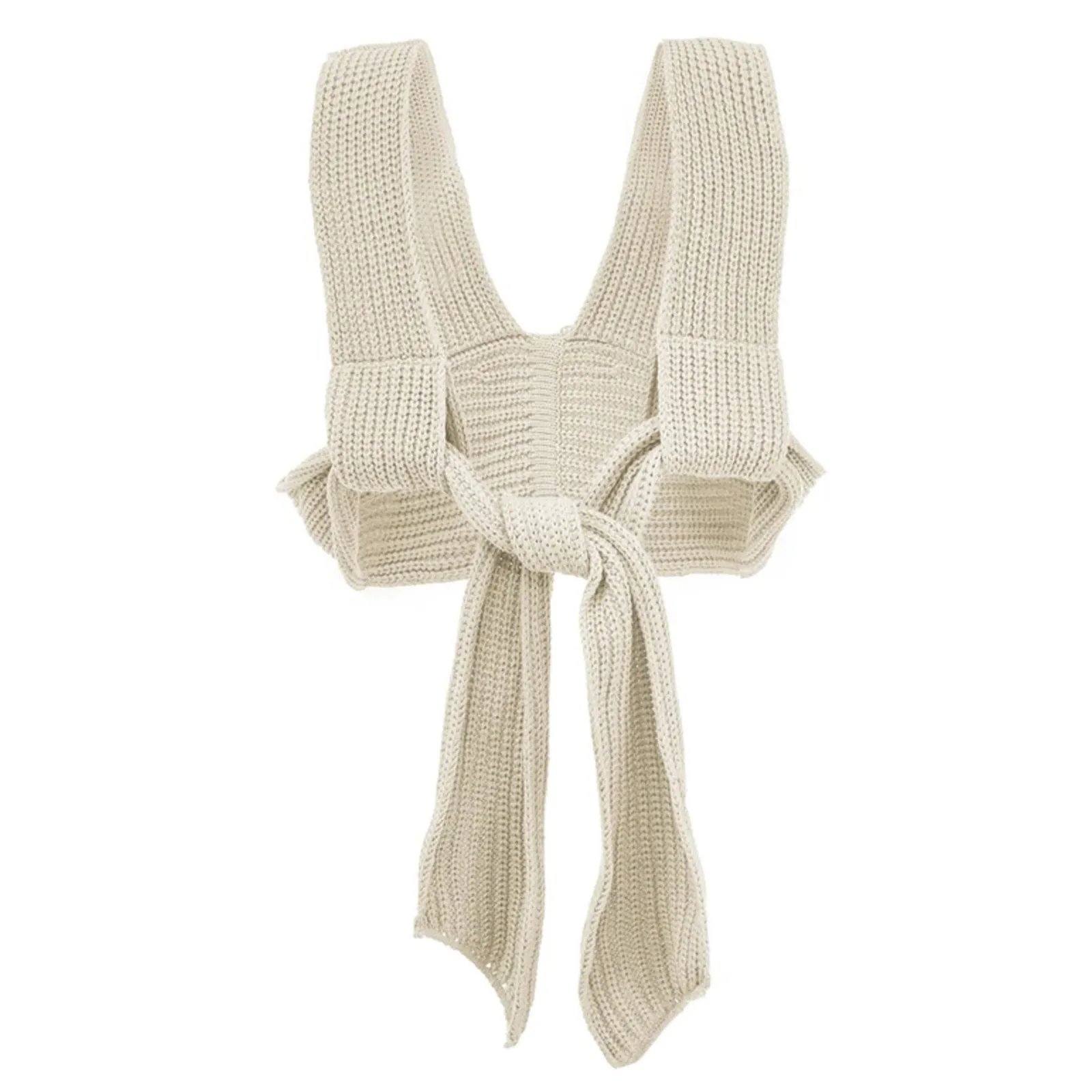 Irregular Knitted Bandage Top