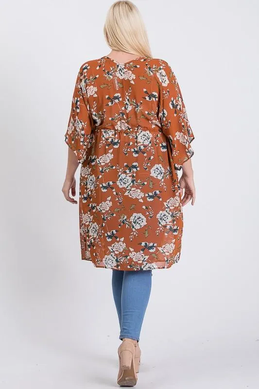 Light Chiffon Floral Cardigan/ Cover-up