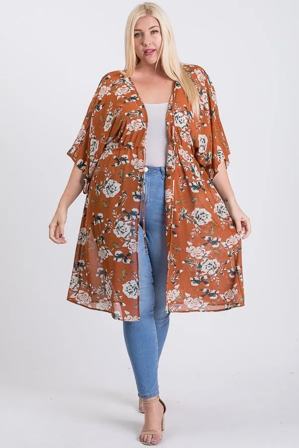 Light Chiffon Floral Cardigan/ Cover-up