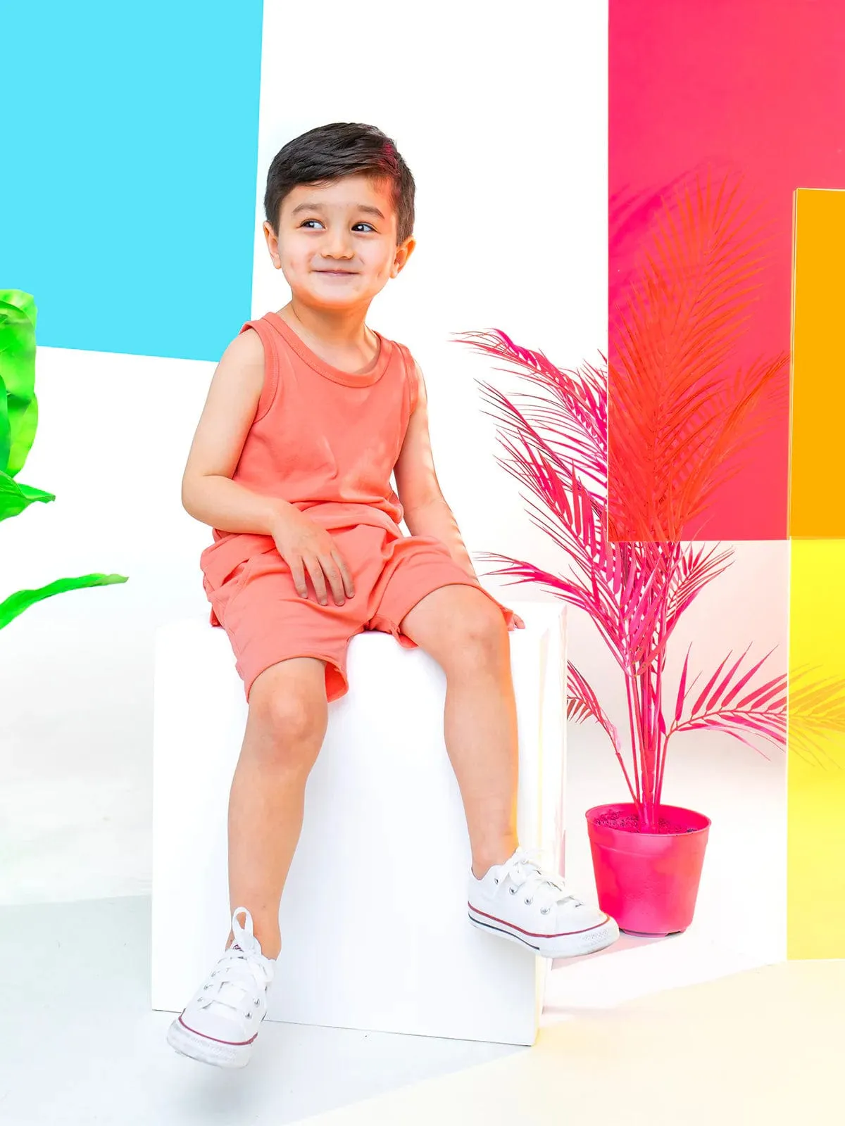 Little Bipsy | Raw Edge Harem Short - Electric Pink