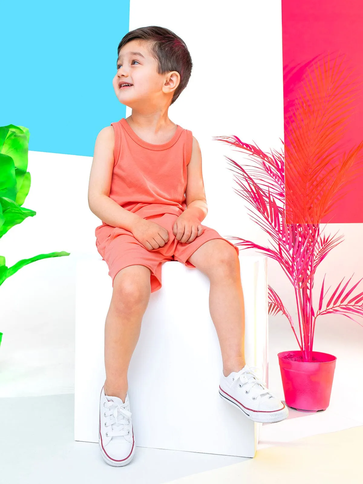 Little Bipsy | Raw Edge Harem Short - Electric Pink