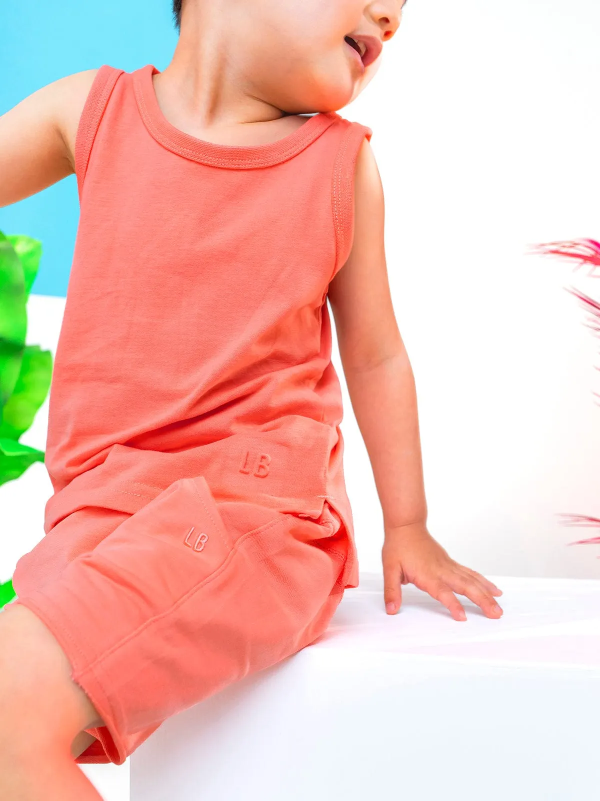 Little Bipsy | Raw Edge Harem Short - Electric Pink