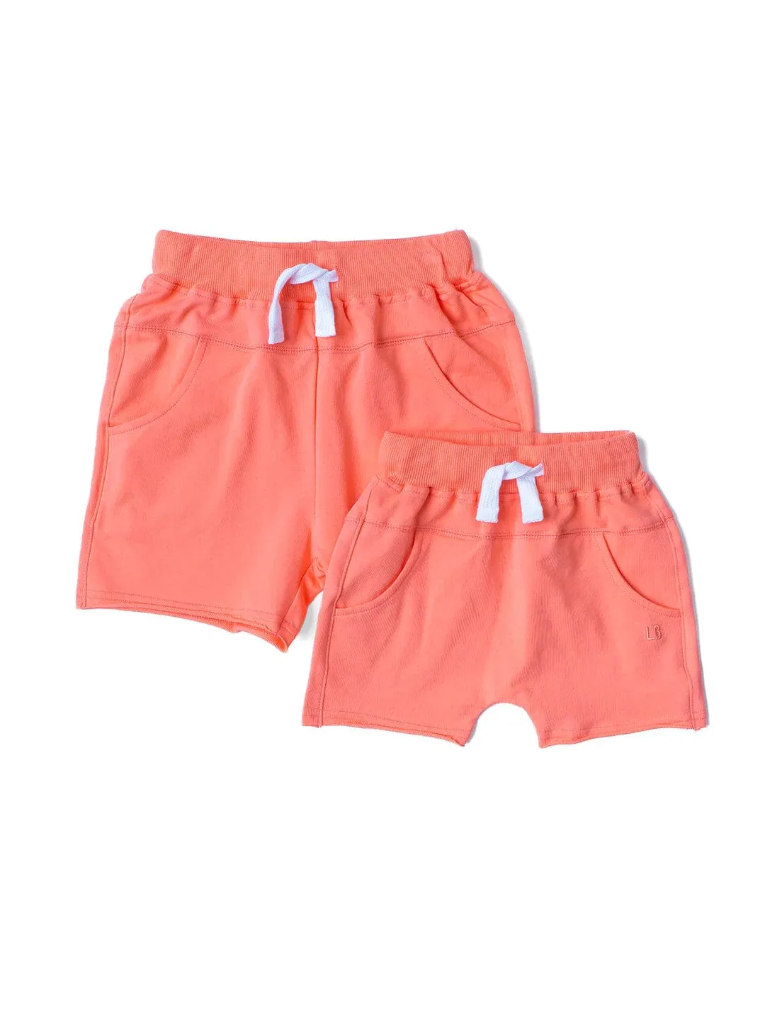 Little Bipsy | Raw Edge Harem Short - Electric Pink