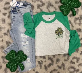 Lucky Clover Raglan Tee