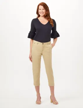 Midrise Crop Pants with Back Cargo Pockets