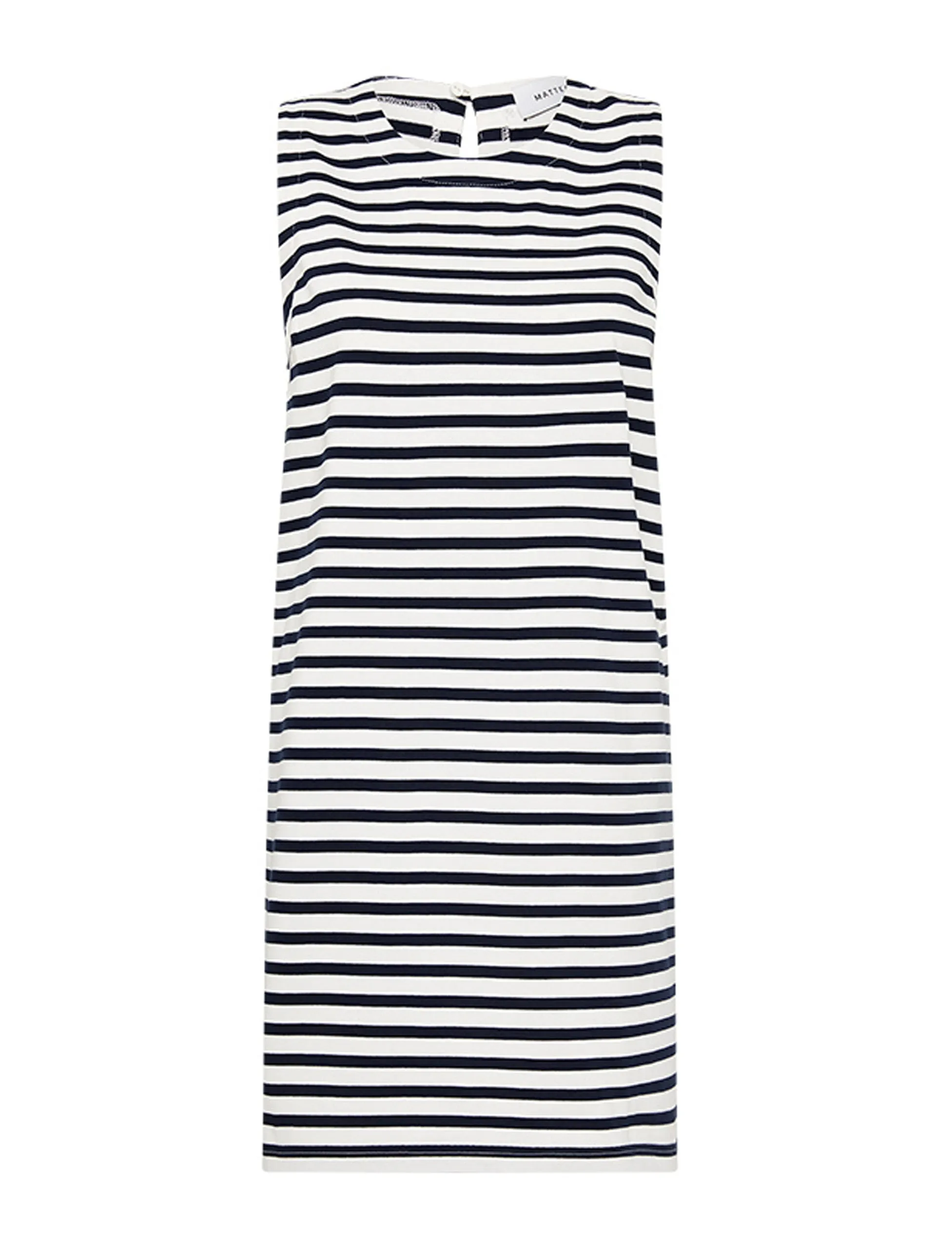 Navy/white stripe shift dress