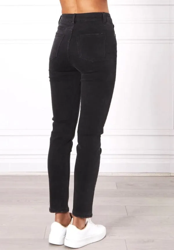 Olivia Mom Jeans Black