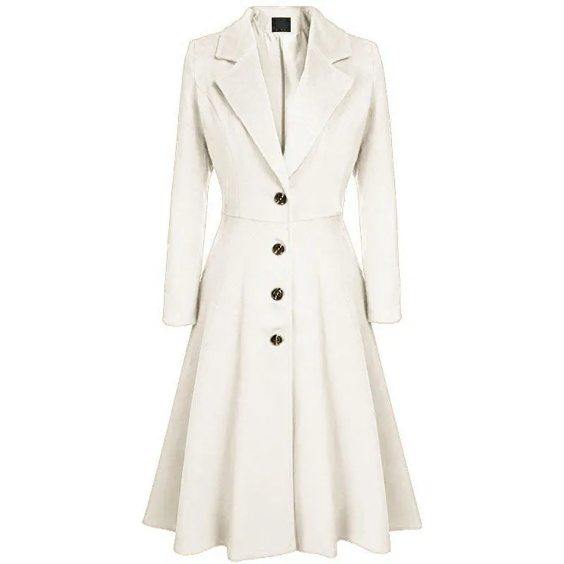 Plain Trench Coat Dress