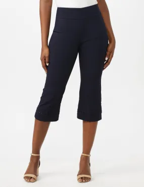 Pull On Crop Lace Hem Pants
