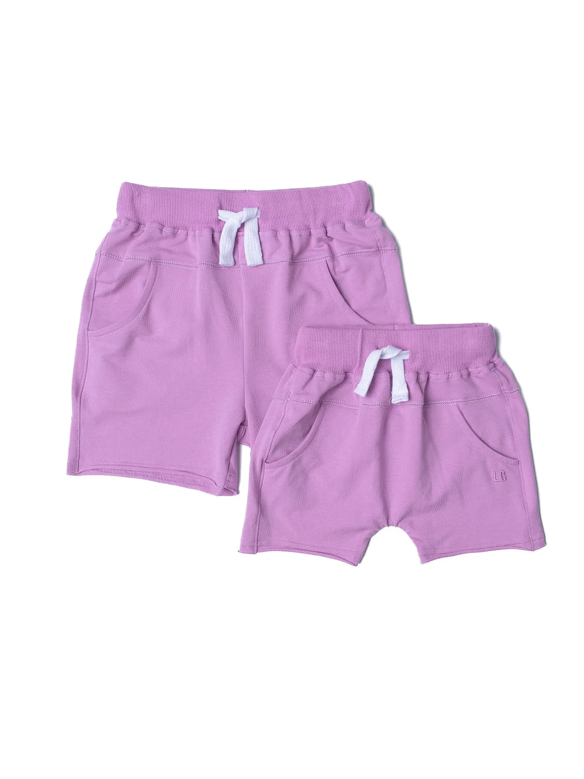 Raw Edge Harem Short - Electric Lilac