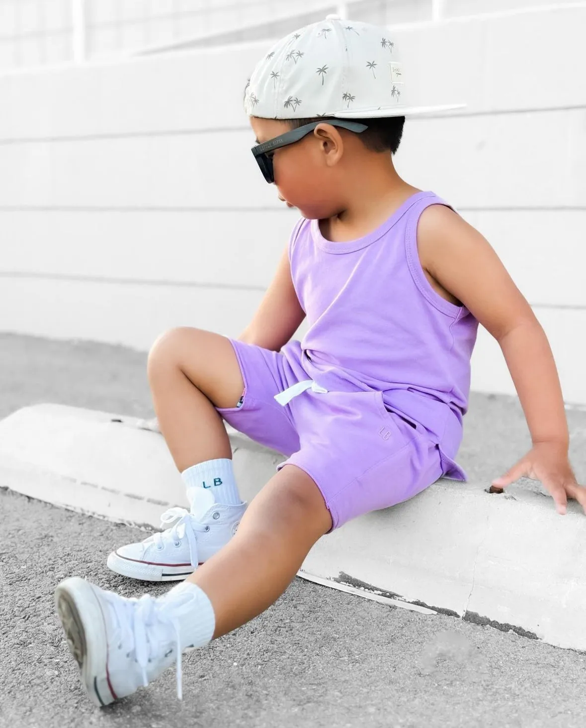 Raw Edge Harem Short - Electric Lilac