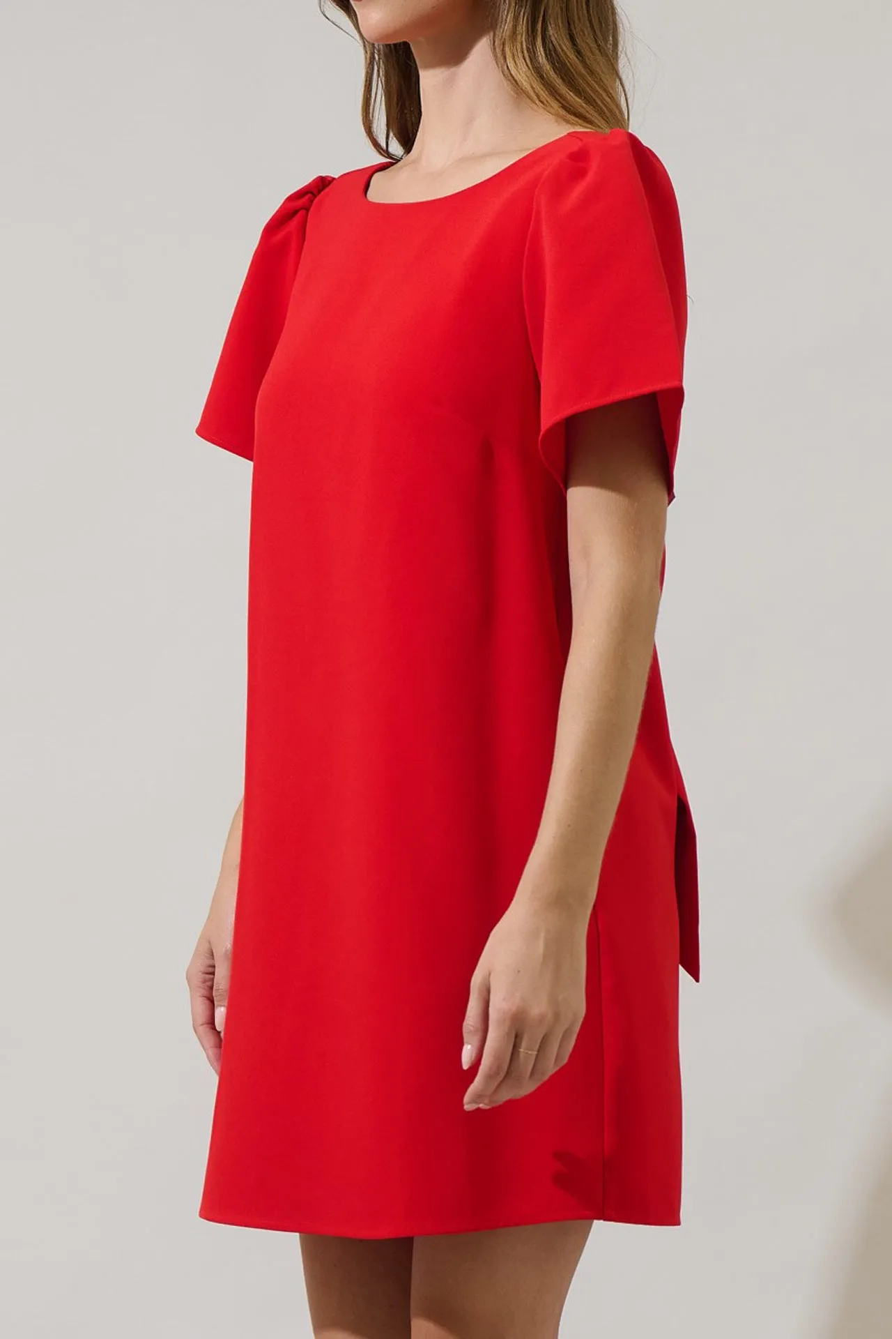 Red Bow Shift Dress