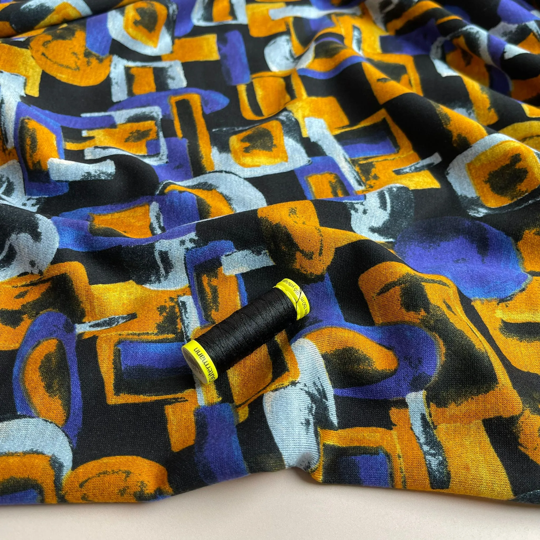 REMNANT 2 Metres - Cognac Jewels Soft Ponte Interlock Jersey Fabric