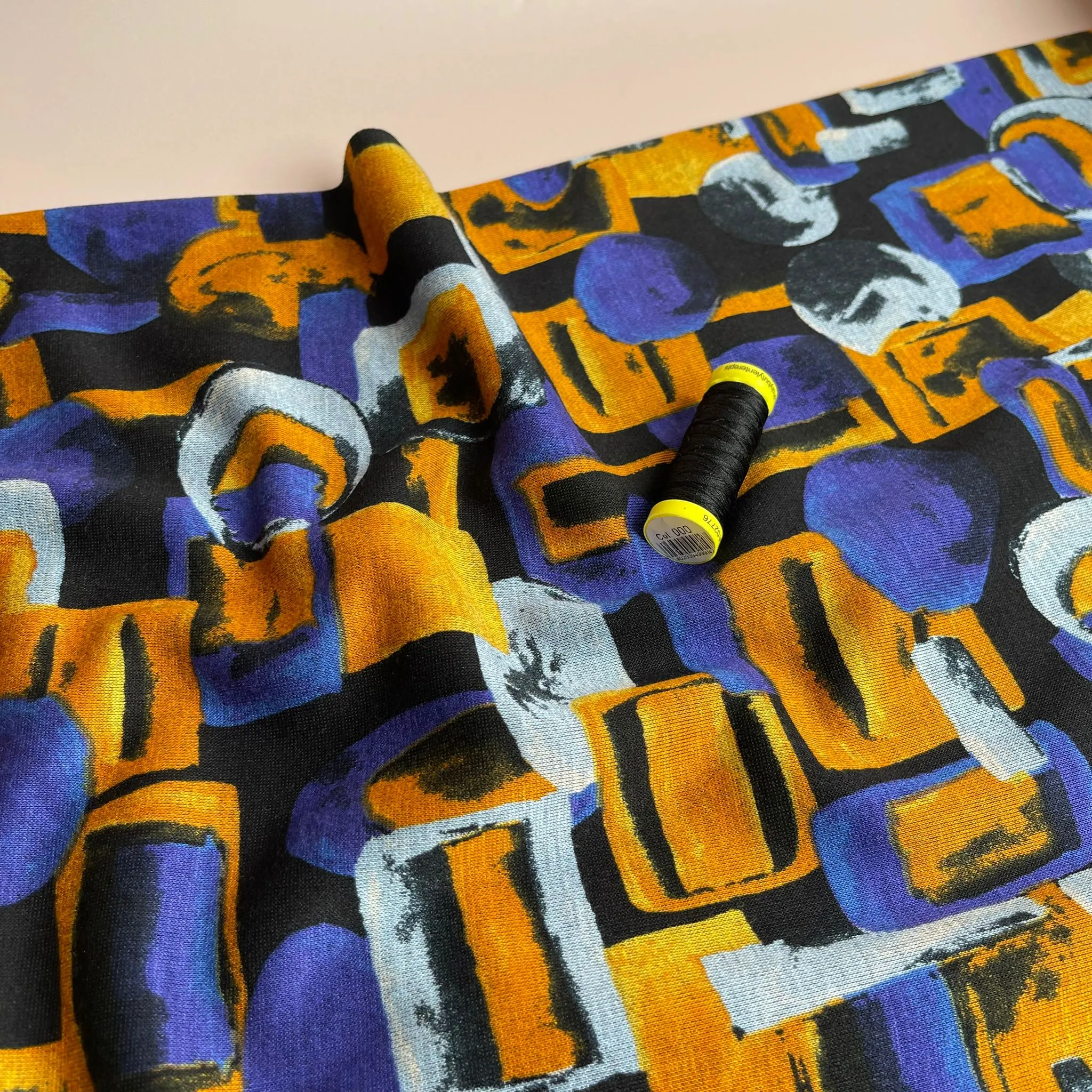REMNANT 2 Metres - Cognac Jewels Soft Ponte Interlock Jersey Fabric