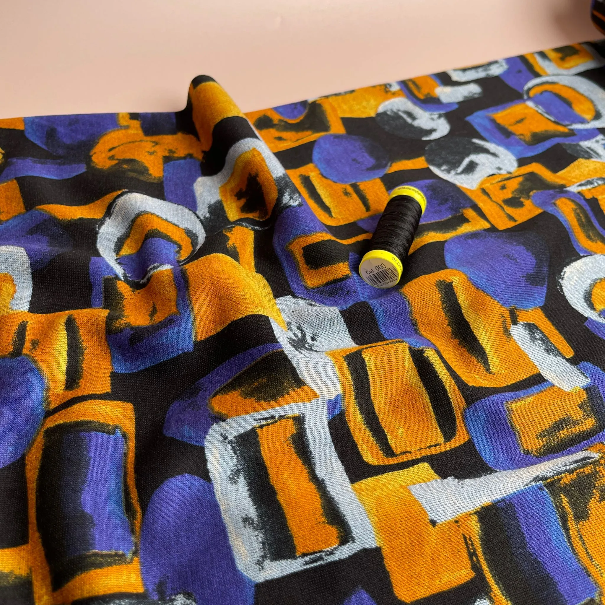 REMNANT 2 Metres - Cognac Jewels Soft Ponte Interlock Jersey Fabric