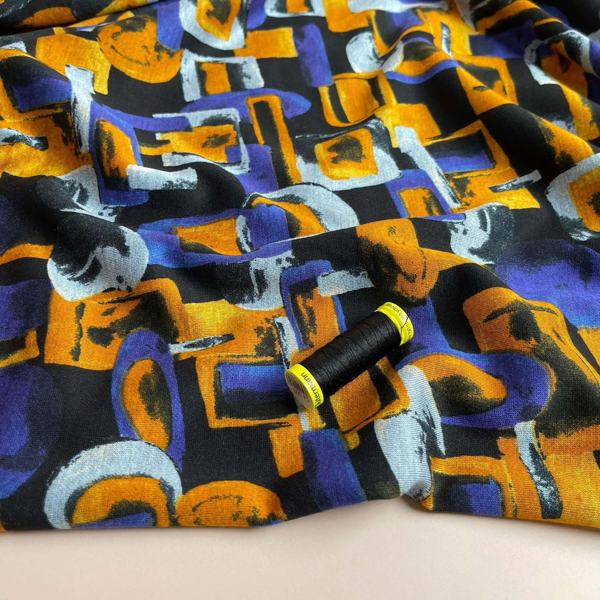 REMNANT 2 Metres - Cognac Jewels Soft Ponte Interlock Jersey Fabric