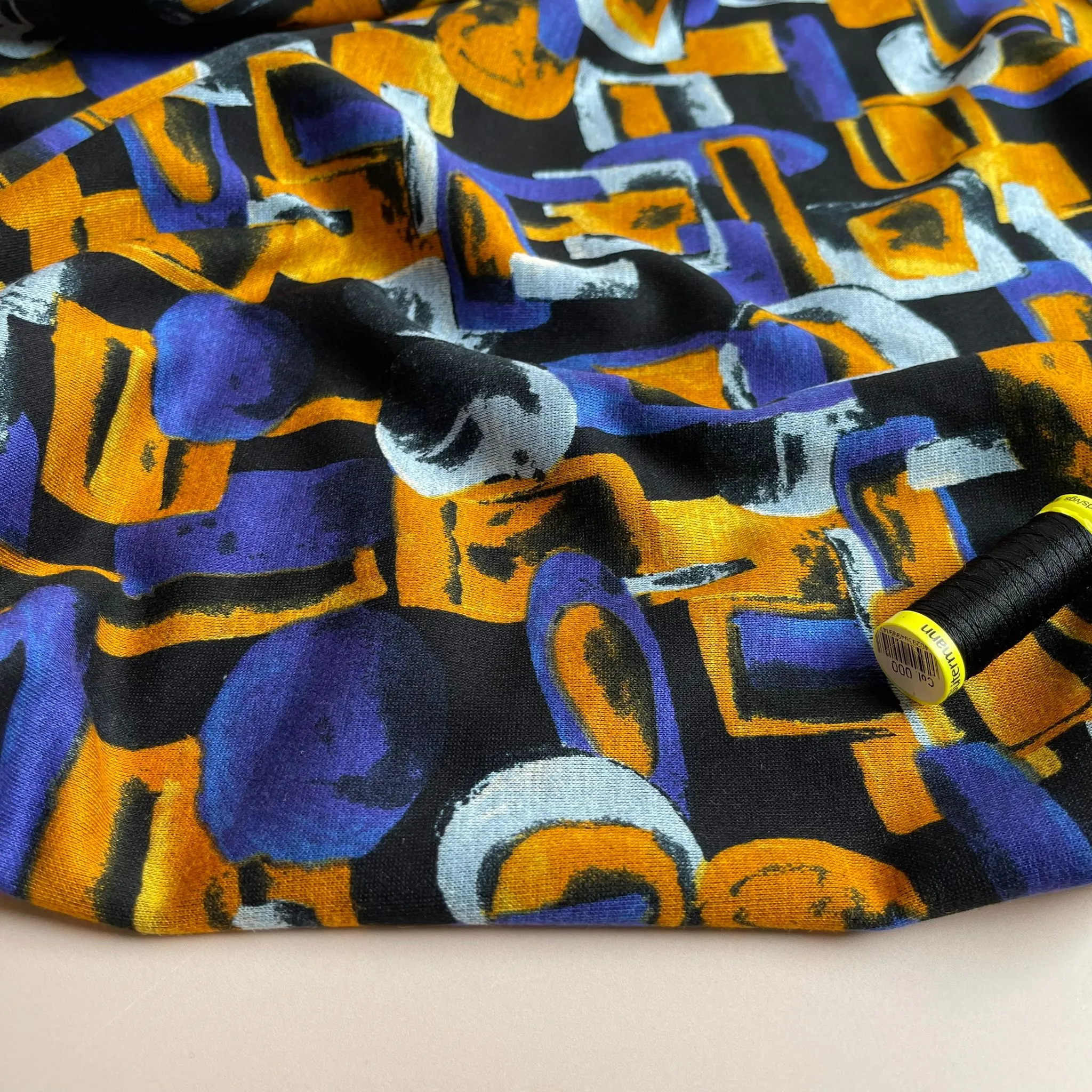 REMNANT 2 Metres - Cognac Jewels Soft Ponte Interlock Jersey Fabric