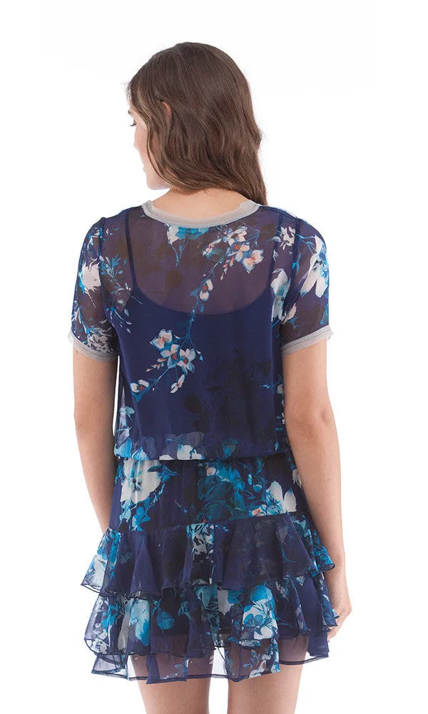 Short Sleeve Ruffle Dress