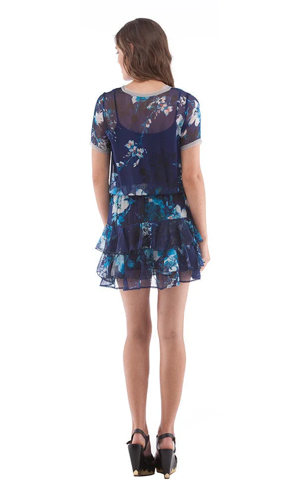 Short Sleeve Ruffle Dress