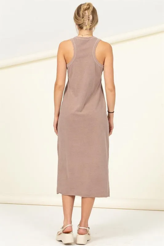 Sleeveless Cotton Midi Dress