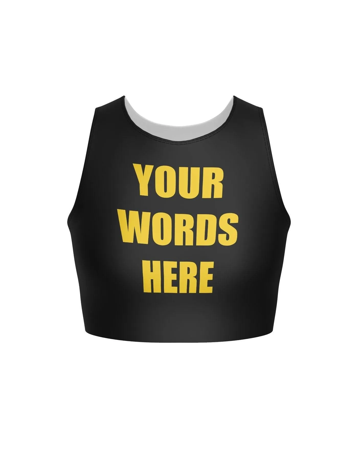 Slogan Sleeveless Crop Top