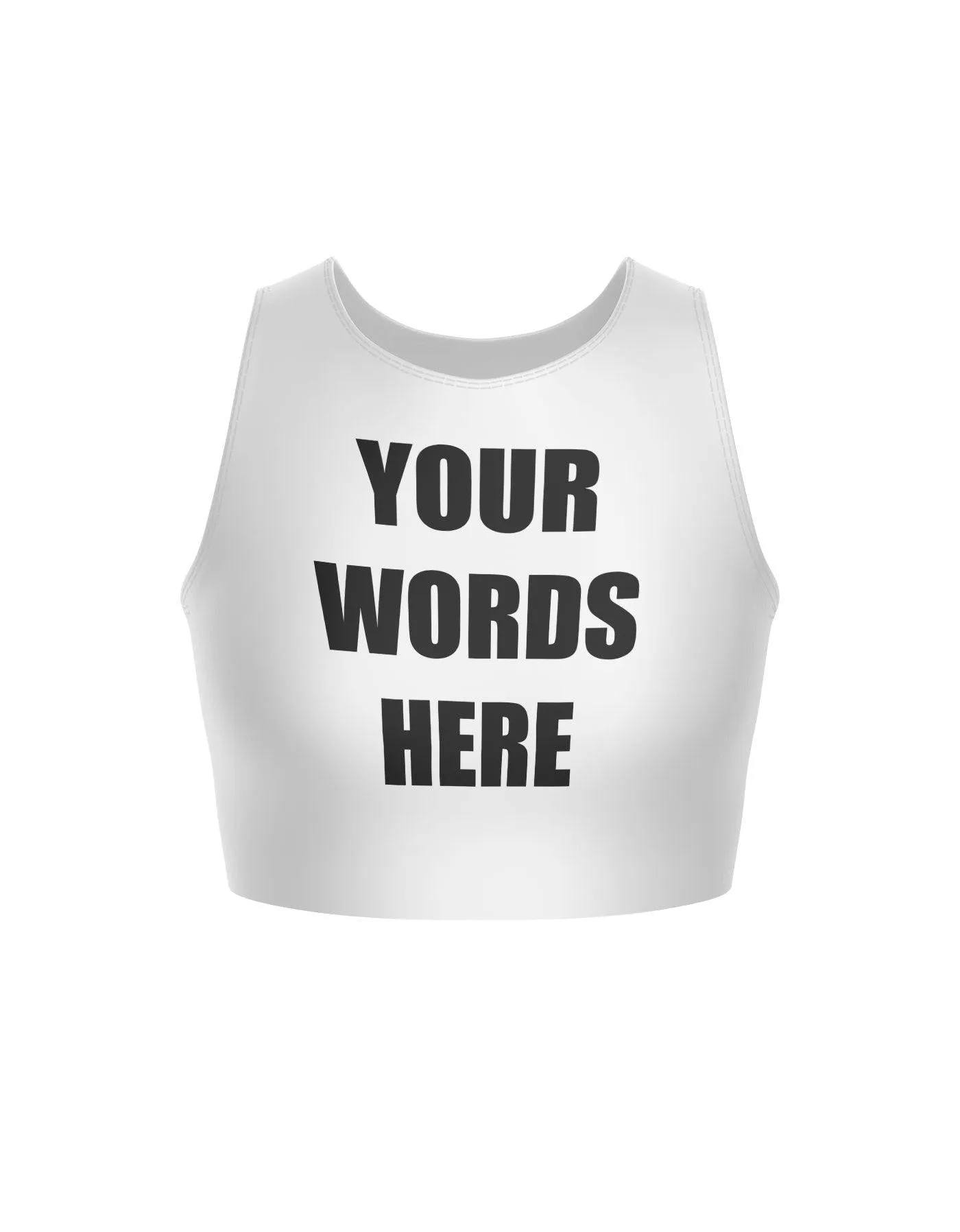 Slogan Sleeveless Crop Top