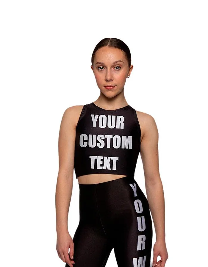 Slogan Sleeveless Crop Top