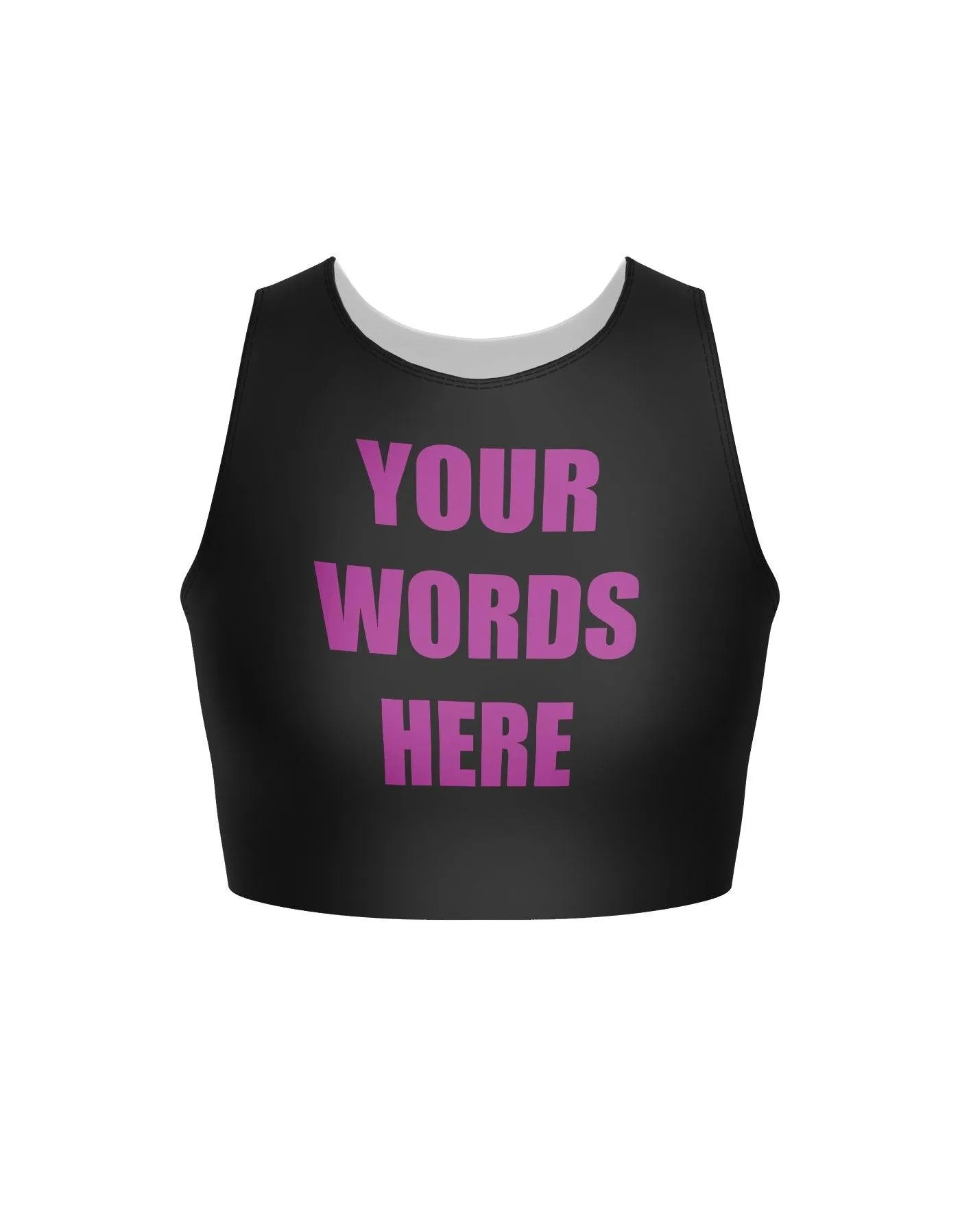 Slogan Sleeveless Crop Top