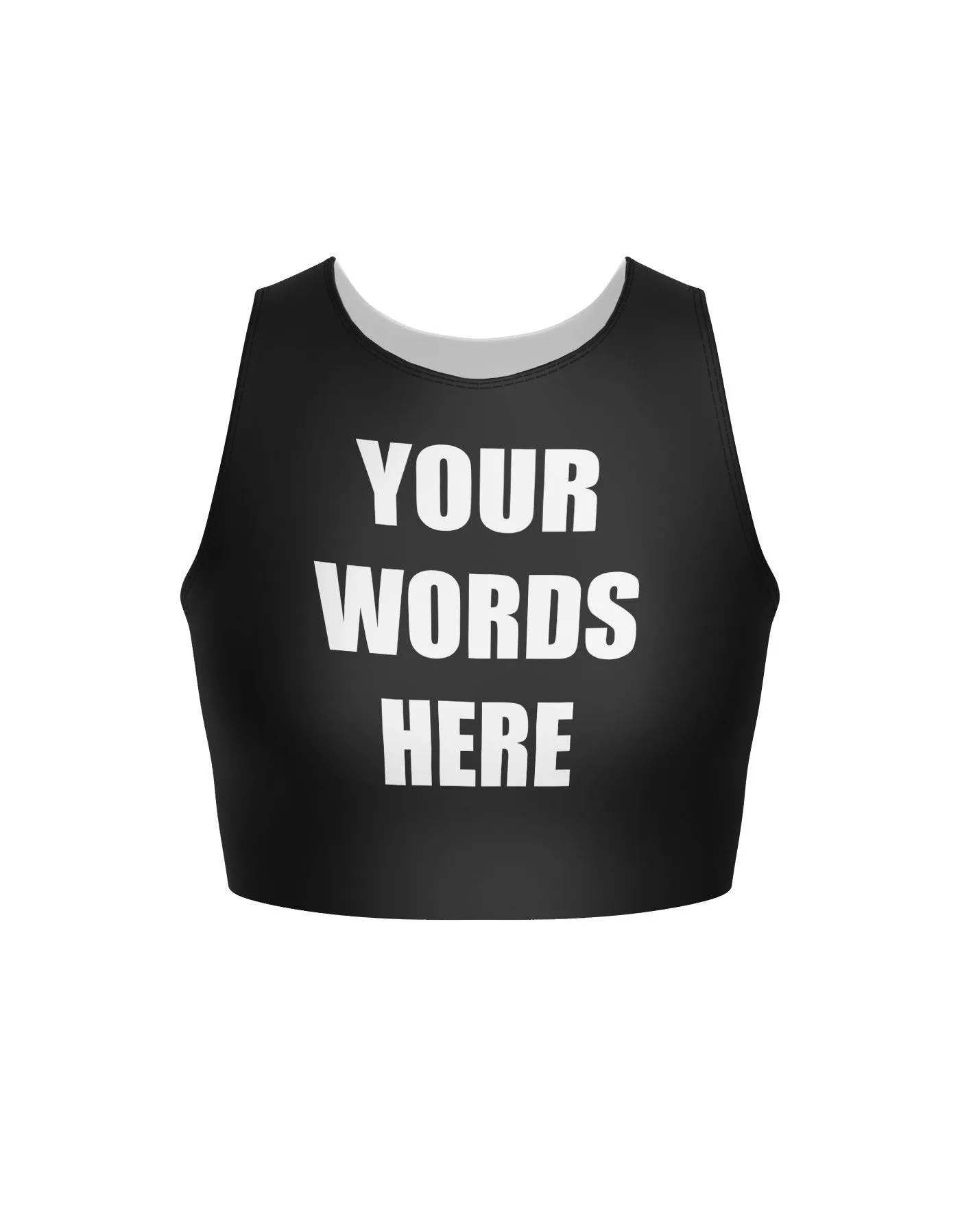 Slogan Sleeveless Crop Top