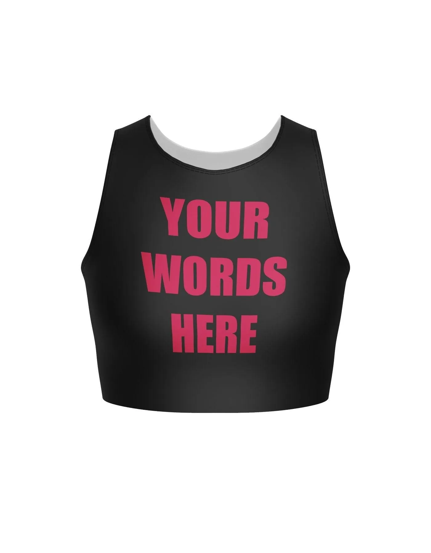 Slogan Sleeveless Crop Top